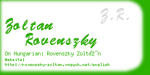 zoltan rovenszky business card